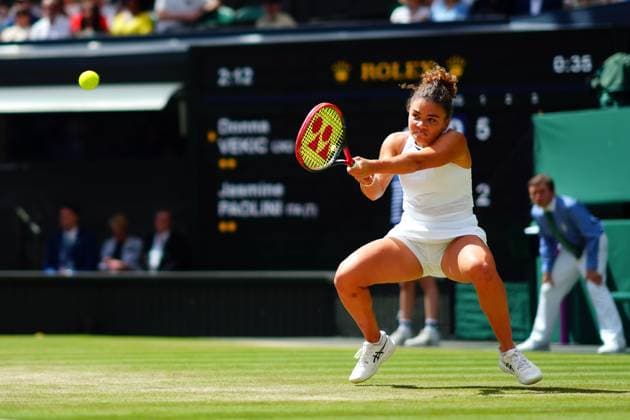 Jasmine Paolini during her semi final match Wimbledon Tennis Championships, Day 11, The All England Lawn Tennis and Croquet Club, London, UK - 11 Jul 2024  Copyright: xJavierxGarcia Shutterstockx 14580280aw