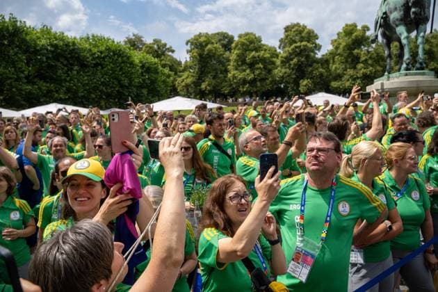Ehrung der Freiwilligen Helfer der UEFA EURO 2024 Fußball EM den Volunteers im Unteren Hofgarten in München