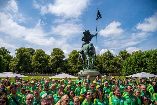 Ehrung der Freiwilligen Helfer der UEFA EURO 2024 Fußball EM den Volunteers im Unteren Hofgarten in München