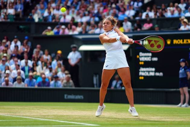 Jasmine Paolini during her semi final match Wimbledon Tennis Championships, Day 11, The All England Lawn Tennis and Croquet Club, London, UK - 11 Jul 2024  Copyright: xJavierxGarcia Shutterstockx 14580280ei