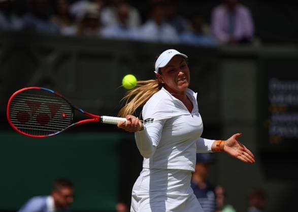11th July 2024; All England Lawn Tennis and Croquet Club, London, England; Wimbledon Tennis Tournament, Day 11; Donna Vekic (CRO) from the baseline against Jasmine Paolini (ITA), ladies singles semi final match  ActionPlus12666992 JohnxPatrickxFletcher