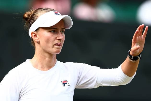 Barbora Krejcikova during her semi final match Wimbledon Tennis Championships, Day 11, The All England Lawn Tennis and Croquet Club, London, UK - 11 Jul 2024  Copyright: xJamesxMarsh Shutterstockx 14580282ej