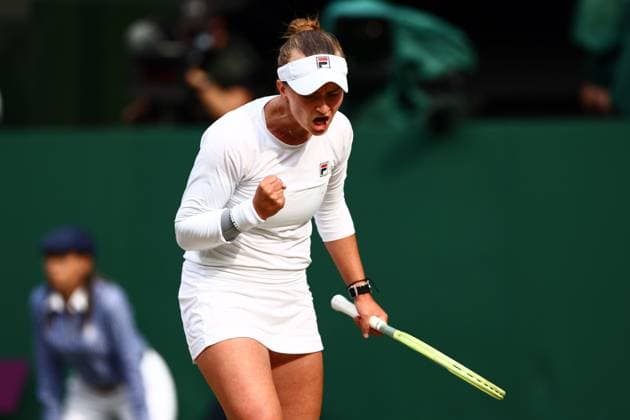 Barbora Krejcikova during her semi final match Wimbledon Tennis Championships, Day 11, The All England Lawn Tennis and Croquet Club, London, UK - 11 Jul 2024  Copyright: xJamesxMarsh Shutterstockx 14580282fj