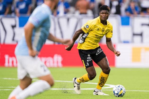 240711 Terry Yegbe of Elfsborg during the UEFA Europa League qualification match between Elfsborg and Pafos on July 11, 2024 in Boras Photo Jörgen Jarnberger BILDBYRAN COP 112 JJ0379 fotboll football soccer fotball uefa europa league kval qualifying round qualification elfsborg pafos bbeng  Copyright: JÖRGENxJARNBERGER BB240711JJ030