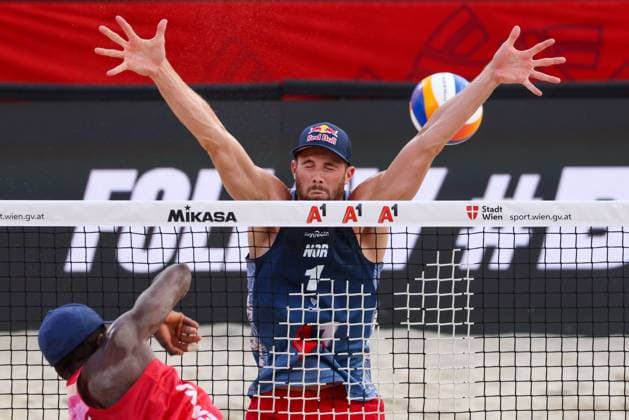 BEACHVOLLEYBALL - Beach Pro Vienna VIENNA,AUSTRIA,11.JUL.24 - Beach volleyball, Beachvolleyball - A1 Beach Pro Vienna. Image shows Anders Berntsen Mol (NOR).  GEPAxpictures xMathiasxMandl