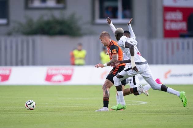 Oliver Luteran in the battle during UEFA Europa league preliminary round match, MFK Ruzomberok - FC Tobol Kostanaj, 11. july 2024 Copyright: xMICHALxFAJT,ZOSPORTU.SKx DSC_6923