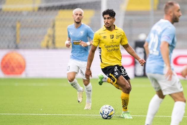 240711 Ahmed Qasem of Elfsborg during the UEFA Europa League qualification match between Elfsborg and Pafos on July 11, 2024 in Boras Photo Jörgen Jarnberger BILDBYRAN COP 112 JJ0379 fotboll football soccer fotball uefa europa league kval qualifying round qualification elfsborg pafos bbeng  Copyright: JÖRGENxJARNBERGER BB240711JJ036