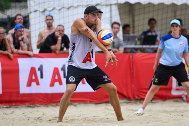 Beach Pro Tour Elite 16 Vienna, 11 07 2024, Vienna Lukas Pfretzschner Beach Pro Tour Elite 16 Vienna, Vienna on 11 07 2024 Copyright: xBEAUTIFULxSPORTS PeterxWeberx