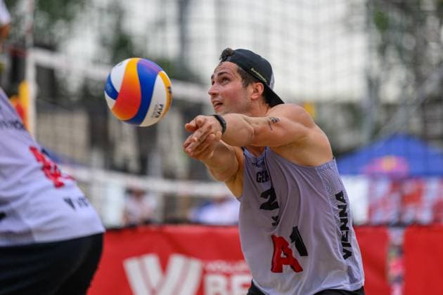Beach Pro Tour Elite 16 Vienna, 11 07 2024, Vienna Sven Winter GER Beach Pro Tour Elite 16 Vienna, Vienna on 11 07 2024 Copyright: xBEAUTIFULxSPORTS PeterxWeberx