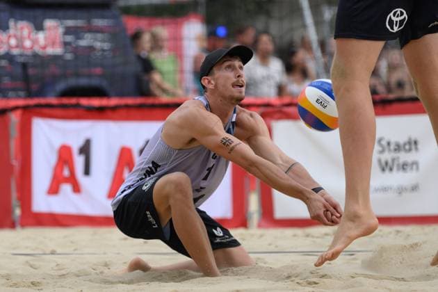 Beach Pro Tour Elite 16 Vienna, 11 07 2024, Vienna Lukas Pfretzschner Beach Pro Tour Elite 16 Vienna, Vienna on 11 07 2024 Copyright: xBEAUTIFULxSPORTS PeterxWeberx