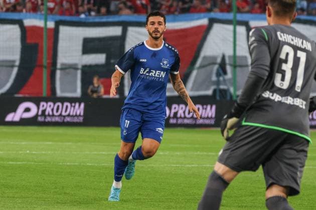 2024 25 UEFA Europa League first qualifying round Wisla Krakow - KF Llapi 07.22.2024 Krakow (Cracow) Poland, Football 2024 25 UEFA Europa League first qualifying round, Wisla Krakow - KF Llapi op: Blend Baftiu Copyright: xKonradxSwieradx IMG_8503