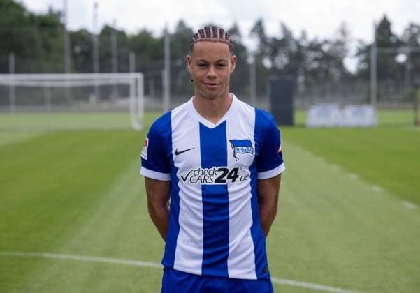 Derry Scherhant Hertha BSC 2 Bundesliga, portrait date 2024 2025, 11 07 2024, Copyright: xMatthiasxKochx