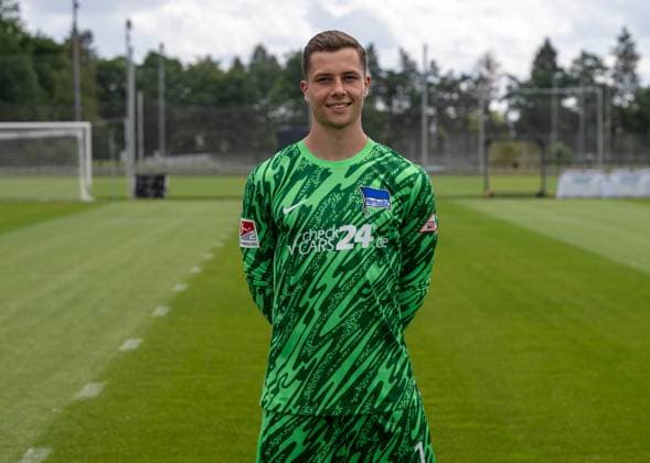 Goalkeeper Tjark Ernst Hertha BSC 2 Bundesliga, portrait date 2024 2025, 11 07 2024, Copyright: xMatthiasxKochx