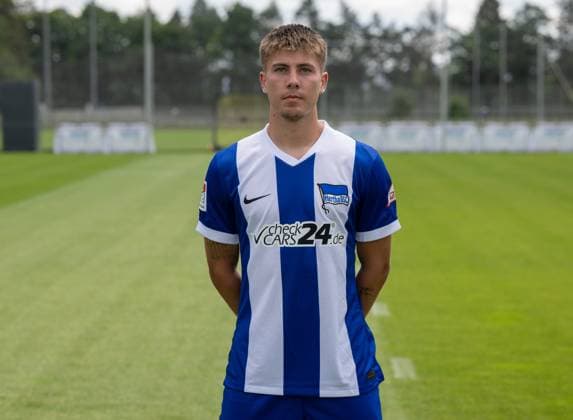 Gustav Christensen Hertha BSC 2 Bundesliga, portrait date 2024 2025, 11 07 2024, Copyright: xMatthiasxKochx