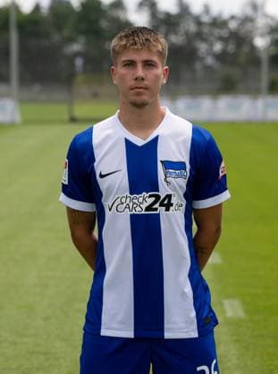 Gustav Christensen Hertha BSC 2 Bundesliga, portrait date 2024 2025, 11 07 2024, Copyright: xMatthiasxKochx