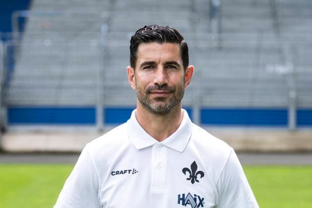 11 07 2024, xfux, Football 2 Bundesliga, SV Darmstadt 98 photo session season 2024 25 portrait session 2024 2025, emspor, v l Co Coach Ovid Hajou SV Darmstadt 1898 e V 2 BL, portrait session 2024 2025 Darmstadt