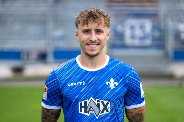 11 07 2024, xfux, Football 2 Bundesliga, SV Darmstadt 98 photo appointment season 2024 25 portrait appointment 2024 2025, emspor, v l Luca Marseiler SV Darmstadt 1898 e V 2 BL, portrait appointment 2024 2025 Darmstadt