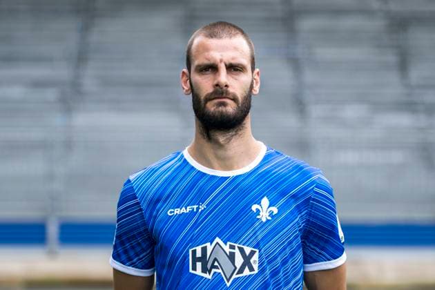 11 07 2024, xfux, Football 2 Bundesliga, SV Darmstadt 98 photo appointment season 2024 25 portrait appointment 2024 2025, emspor, v l Aleksandar Vukotic SV Darmstadt 1898 e V 2 BL, portrait appointment 2024 2025 Darmstadt
