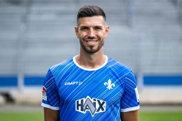 11 07 2024, xfux, Football 2 Bundesliga, SV Darmstadt 98 photo session season 2024 25 portrait session 2024 2025, emspor, v l Klaus Gjasula SV Darmstadt 1898 e V 2 BL, portrait session 2024 2025 Darmstadt