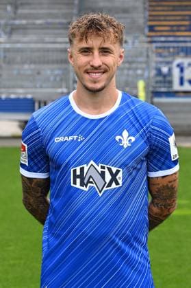 11 07 2024, xscotx, Fußball 2 Bundesliga, 2 BL SV Darmstadt 98 Fototermin Saison 2024 25 Porträttermin 2024 2025 emspor, v l Luca Marseiler SV Darmstadt 98 DFL DFB REGULATIONS PROHIBIT ANY USE OF PHOTOGRAPHS as IMAGE SEQUENCES and or QUASI VIDEO Darmstadt