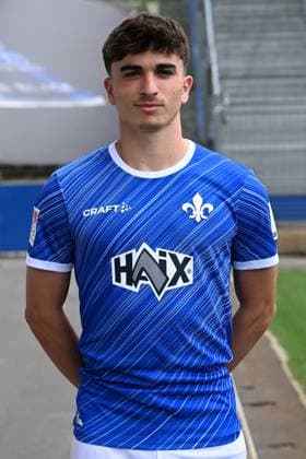 11 07 2024, xscotx, Fußball 2 Bundesliga, 2 BL SV Darmstadt 98 Fototermin Saison 2024 25 Porträttermin 2024 2025 emspor, v l Asaf Arania SV Darmstadt 98 DFL DFB REGULATIONS PROHIBIT ANY USE OF PHOTOGRAPHS as IMAGE SEQUENCES and or QUASI VIDEO Darmstadt
