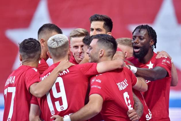 2024.07.11 Krakow Pilka nozna, UEFA Liga Europy, sezon 2024 2025 Wisla Krakow - KF Llapi 1932 Podujevo N z Pilkarze Wisly, radosc po bramce na 1-0, gol, bramka Foto Krzysztof Porebski PressFocus 2024.07.11 Krakow Football, UEFA Europa League, 2024 25 season Wisla Krakow - KF Llapi 1932 Podujeve Pilkarze Wisly, radosc po bramce na 1-0, gol, bramka Credit: Krzysztof Porebski PressFocus NEWSPIX.PL --- Newspix.pl 20240711PF_KP00006