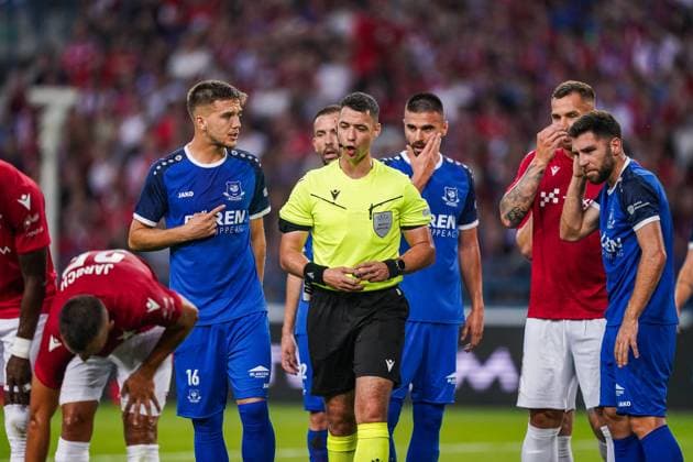 11.07.2024 KRAKOW UL. REYMONTA ( POLAND ) PILKA NOZNA ( FOOTBALL ) LIGA EUROPY UEFA ( UEFA EUROPA LEAGUE ) - 1. RUNDA ELIMINACJI ( FIRST QUALIFYING ROUND ) MECZ WISLA KRAKOW - KF LLAPI PODUJEVO ( GAME ) NZ SEDZIA ( REFEREE ) MARC NAGTEGAAL FOTO BORYS GOGULSKI CYFRASPORT NEWSPIX.PL --- Newspix.pl  20240711_CSBG_0015