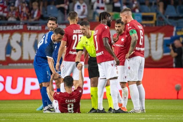 KRAKOW 11.07.2024 ELIMINACJE DO LIGI EUROPY SEZON 2024 2025 PLAY- OFF QUALIFICATIONS UEFA EUROPE LEAGUE MATCH: Wisla Krakow - FK Llapi NZ MARC CARBO JOSEPH COLLEY ALAN URYGA Marc Nagtegaal FOT. JACEK STANISLAWEK 400mm.pl NEWSPIX.PL --- Newspix.pl  STA11072024_5996