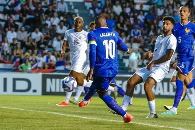 Football, Olympic test match, France - Dominican Republic