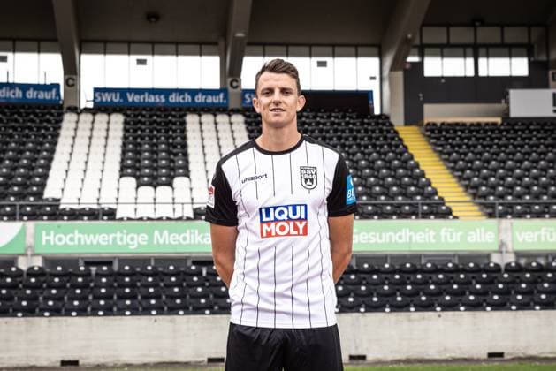Lennart Stoll SSV Ulm 1846 Football 2 Bundesliga, portrait date 2024 2025 Lennart Stoll 18, SSV Ulm 1846 Football Ulm Donaustadion Baden Württemberg Germany