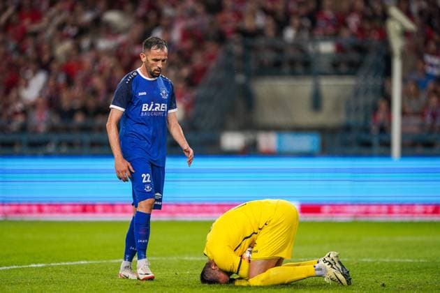 11.07.2024 KRAKOW UL. REYMONTA ( POLAND ) PILKA NOZNA ( FOOTBALL ) LIGA EUROPY UEFA ( UEFA EUROPA LEAGUE ) - 1. RUNDA ELIMINACJI ( FIRST QUALIFYING ROUND ) MECZ WISLA KRAKOW - KF LLAPI PODUJEVO ( GAME ) NZ MUHAMED USEINI ILIR AVDYLI FOTO BORYS GOGULSKI CYFRASPORT NEWSPIX.PL --- Newspix.pl  20240711_CSBG_0040