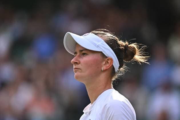 Wimbledon Semi-Final - Krejcikova v Rybakina Barbora Krejcikova (CZE) during her semi final match at the 2024 Wimbledon Championships at the AELTC in London, UK, on July 11, 2024. Photo by Corinne Dubreuil ABACAPRESS.COM London United Kingdom  Copyright: xDubreuilxCorinne ABACAx
