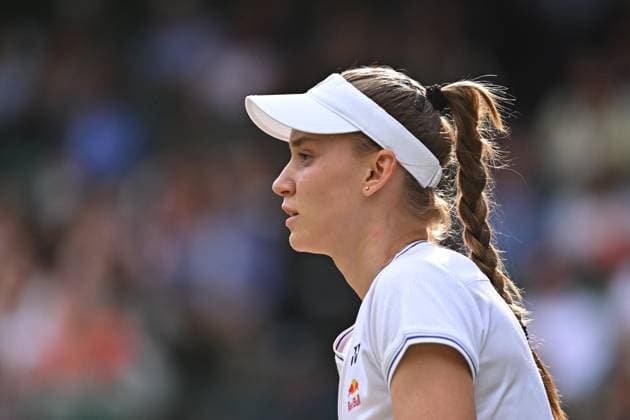 Wimbledon Semi-Final - Krejcikova v Rybakina Elena Rybakina (RUS) during her semi final match at the 2024 Wimbledon Championships at the AELTC in London, UK, on July 11, 2024. Photo by Corinne Dubreuil ABACAPRESS.COM London United Kingdom  Copyright: xDubreuilxCorinne ABACAx