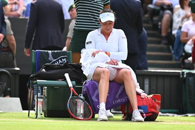 Wimbledon Semi-Final - Paolini v Vekic Donna Vekic (CRO) during her semi final match at the 2024 Wimbledon Championships at the AELTC in London, UK, on July 11, 2024. Photo by Corinne Dubreuil ABACAPRESS.COM London United Kingdom  Copyright: xDubreuilxCorinne ABACAx