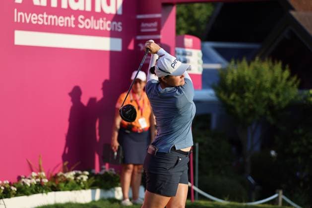 EVIAN-LES-BAINS, FRANCE - 11.07.2024: Caroline Masson (GER) of The Amundi Evian Championship at the Evian Resort Golf Club on July 11, 2023 in Evian-les-Bains, France.