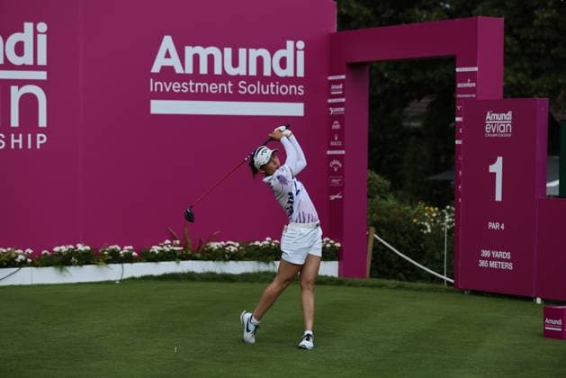 EVIAN-LES-BAINS, FRANCE - 11.07.2024: Atthaya Thitikul (THA) of The Amundi Evian Championship at the Evian Resort Golf Club on July 11, 2023 in Evian-les-Bains, France.