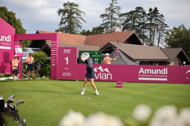 EVIAN-LES-BAINS, FRANCE - 11.07.2024: Marta Martin (ESP) of The Amundi Evian Championship at the Evian Resort Golf Club on July 11, 2023 in Evian-les-Bains, France.