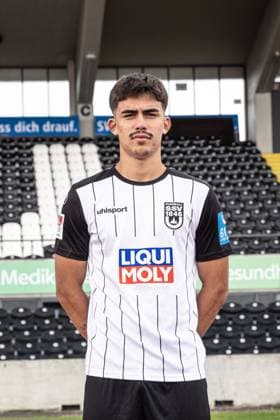 Aaron Keller SSV Ulm 1846 Soccer 2 Bundesliga, portrait date 2024 2025 Aaron Keller 16, SSV Ulm 1846 Soccer Ulm Donaustadion Baden Württemberg Germany