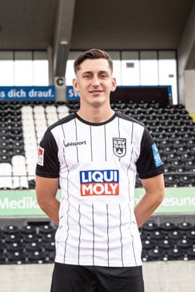 Jonathan Meier SSV Ulm 1846 Soccer 2 Bundesliga, portrait date 2024 2025 onathan Meier 19, SSV Ulm 1846 Soccer Ulm Donaustadion Baden Württemberg Germany