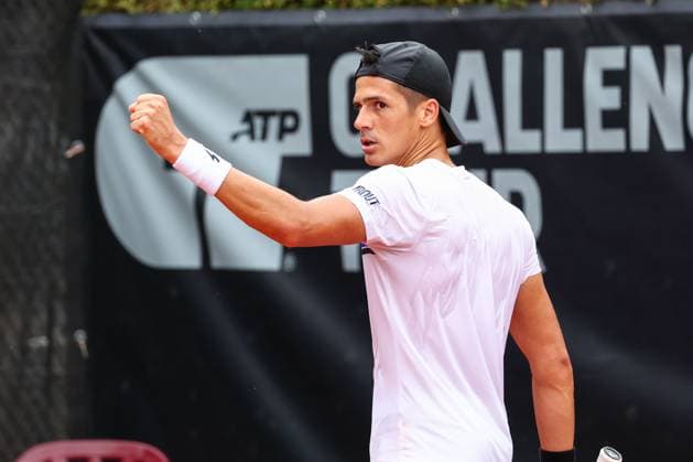 TENNIS - ATP, Tennis Herren Salzburg Open SALZBURG,AUSTRIA,12.JUL.24 - TENNIS - ATP Challenger, Salzburg Open. Image shows the rejoicing of Federico Coria (ARG).  GEPAxpictures xDavidxGeieregger