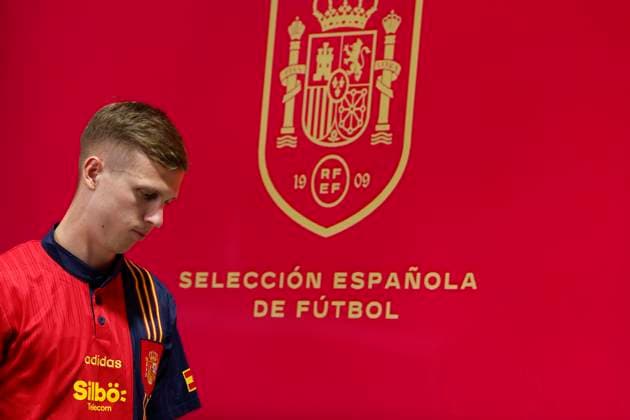 Spain s striker Dani Olmo Marc Cucurella during a press conference, PK, Pressekonferenz in Donaueschingen, Germany, 12 June 2024. Spain is facing England in their Euro 2024 final game on 14 June. Press conference of Spain s Dani Olmo !ACHTUNG: NUR REDAKTIONELLE NUTZUNG!  Copyright: xJ.J.xGUILLENx GRAF6018 20240712-55014131107_1