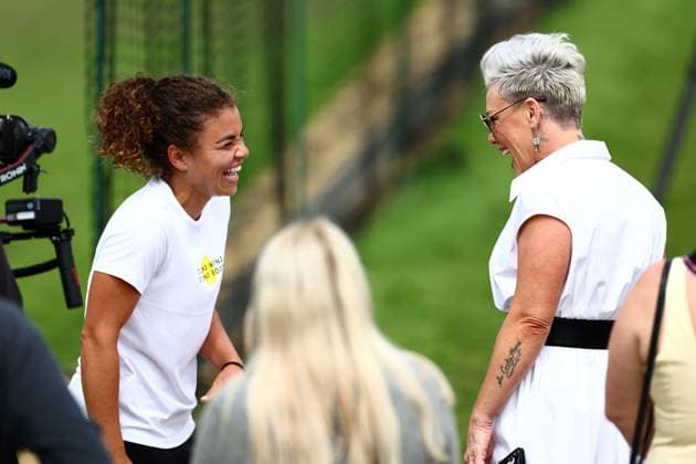 Pink and Jasmine Paolini Wimbledon Tennis Championships, Day 12, The All England Lawn Tennis and Croquet Club, London, UK - 12 Jul 2024  Copyright: xJamesxMarsh Shutterstockx 14581884ax