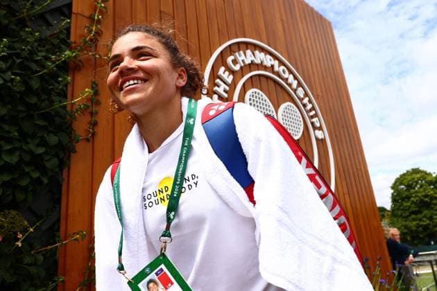 Jasmine Paolini after practise Wimbledon Tennis Championships, Day 12, The All England Lawn Tennis and Croquet Club, London, UK - 12 Jul 2024  Copyright: xJamesxMarsh Shutterstockx 14581884bf