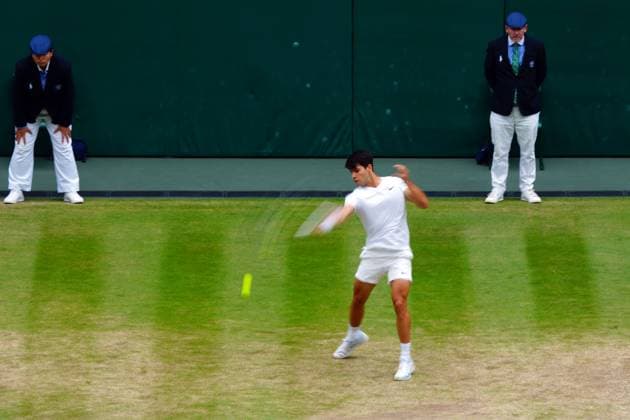 Carlos Alcaraz during his semi final match Wimbledon Tennis Championships, Day 12, The All England Lawn Tennis and Croquet Club, London, UK - 12 Jul 2024  Copyright: xJavierxGarcia Shutterstockx 14581882z