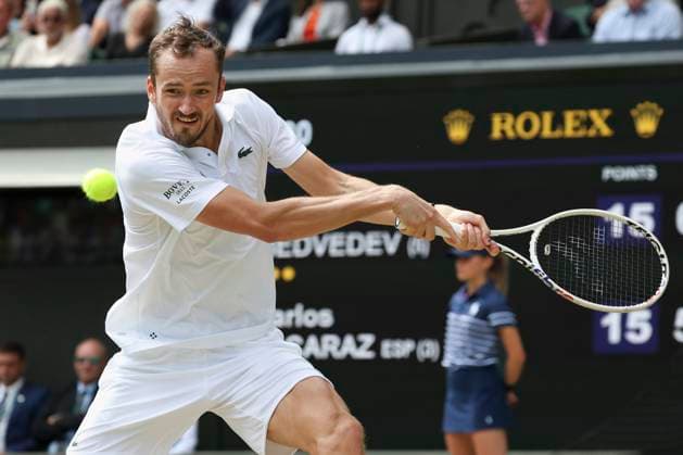 Daniil Medvedev Tennis Wimbledon 2024 Grand Slam ITF ATP WTA AELTC London Great Britain July 12, 2024 Copyright: xJuergenxHasenkopfx