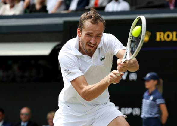 Daniil Medvedev Tennis Wimbledon 2024 Grand Slam ITF ATP WTA AELTC London Great Britain July 12, 2024 Copyright: xJuergenxHasenkopfx
