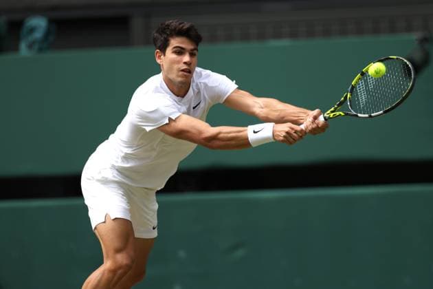 Carlos Alcaraz of Spain Wimbledon Tennis Championships, Day 12, The All England Lawn Tennis and Croquet Club, London, UK - 12 Jul 2024  Copyright: xEllaxLing Shutterstockx 14581887z