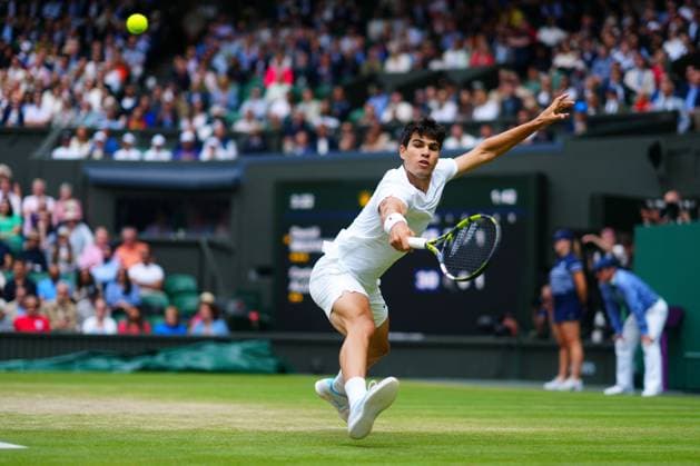Carlos Alcaraz during his semi final match Wimbledon Tennis Championships, Day 12, The All England Lawn Tennis and Croquet Club, London, UK - 12 Jul 2024  Copyright: xJavierxGarcia Shutterstockx 14581882ce