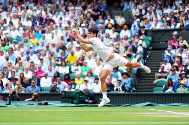 Carlos Alcaraz during his semi final match Wimbledon Tennis Championships, Day 12, The All England Lawn Tennis and Croquet Club, London, UK - 12 Jul 2024  Copyright: xJavierxGarcia Shutterstockx 14581882di
