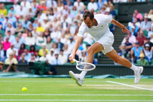 Daniil Medvedev during his semi final match Wimbledon Tennis Championships, Day 12, The All England Lawn Tennis and Croquet Club, London, UK - 12 Jul 2024  Copyright: xJavierxGarcia Shutterstockx 14581882eh